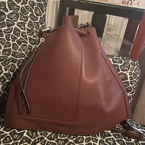 AllSaints ALPHA LEATHER BACKPACK Brown Leather